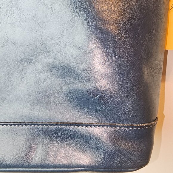 Patricia Nash Mallory Leather Tote Caribbean Blue, "Vintage Leather", NWT - Picture 2 of 12
